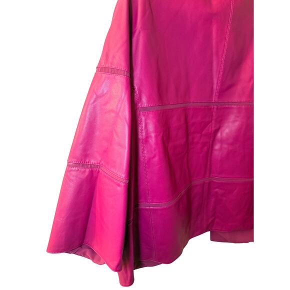 Lafayette 148 New York Leather Jacket - XL - Raspberry - Picture 8 of 9